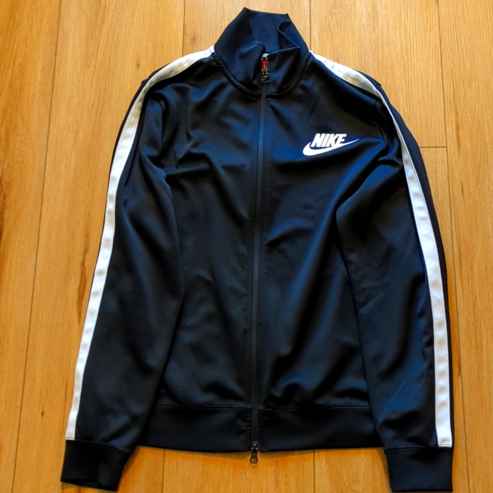 Nike men's jacket black xl track suit zipup full zip pockets